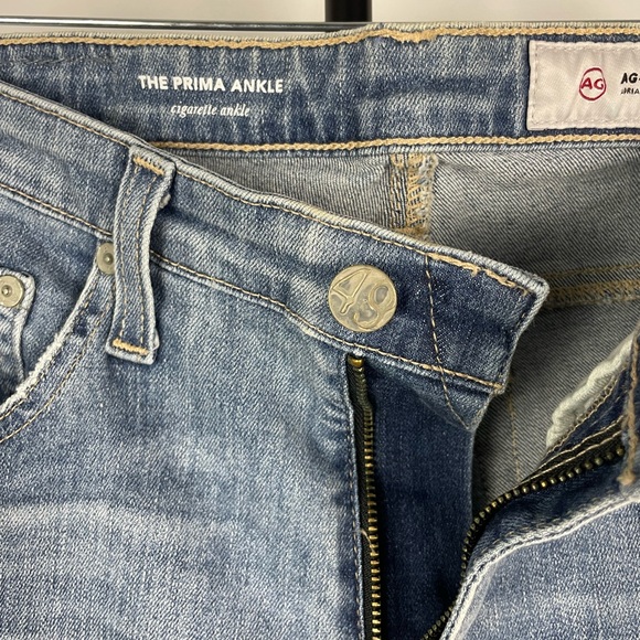 AG‎ Adriano Goldschmied Light Blue Prima Cigarette Ankle Jeans - Picture 7 of 8